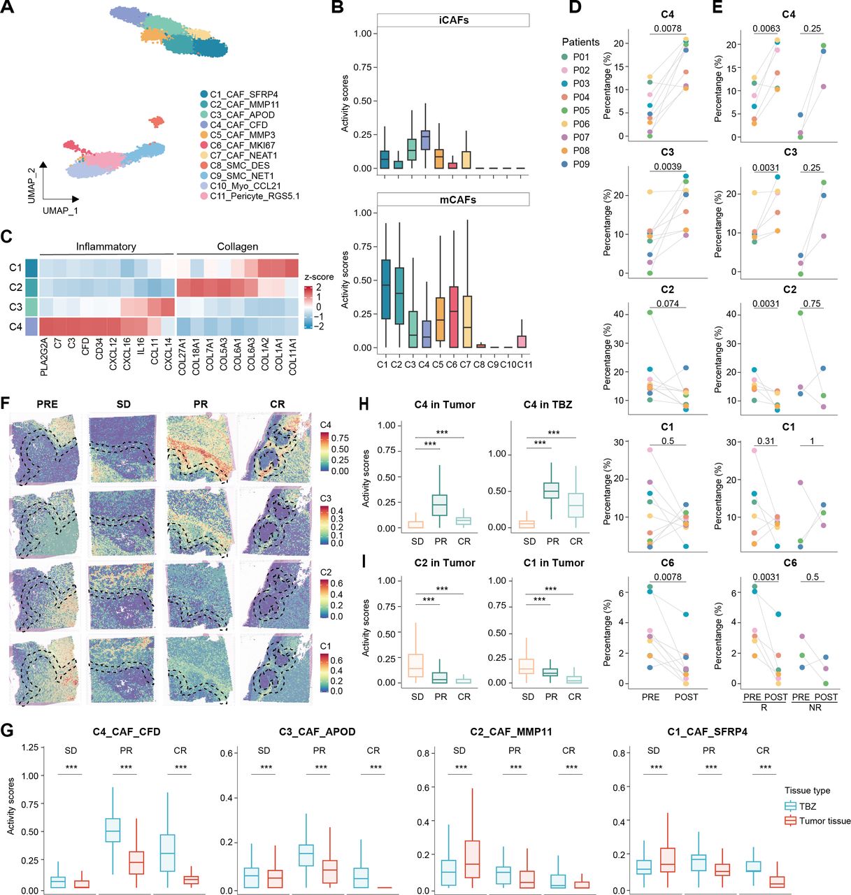 Targeting VEGF signaling and stromal remodeling enhances